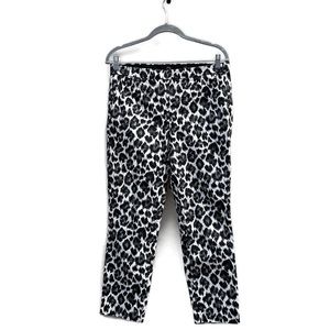 J. Crew Mattie Leopard Print Crop Pull On Pants Size 8